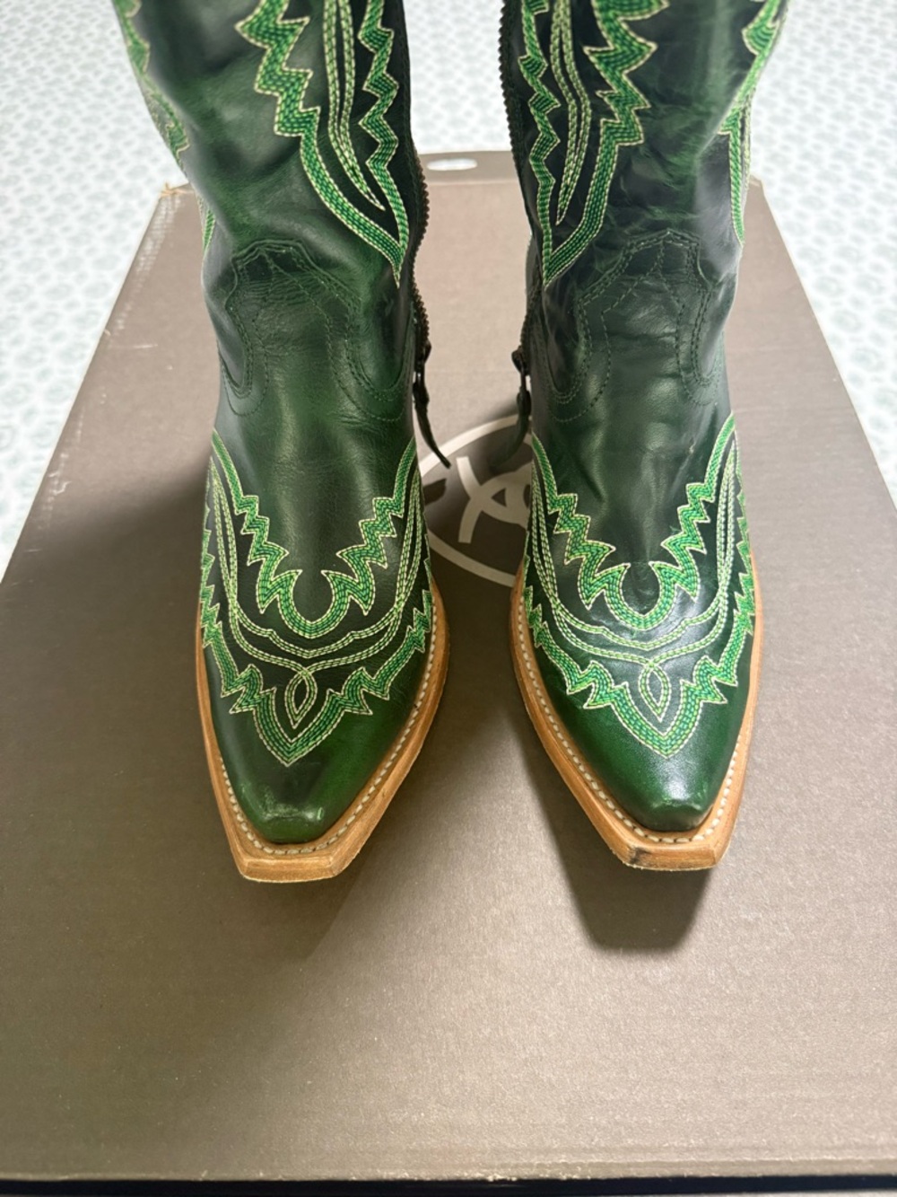 Women’s Ariat Casanova Cowboy Boots Lucky Clover Size 7.5 - Picture 13 of 14